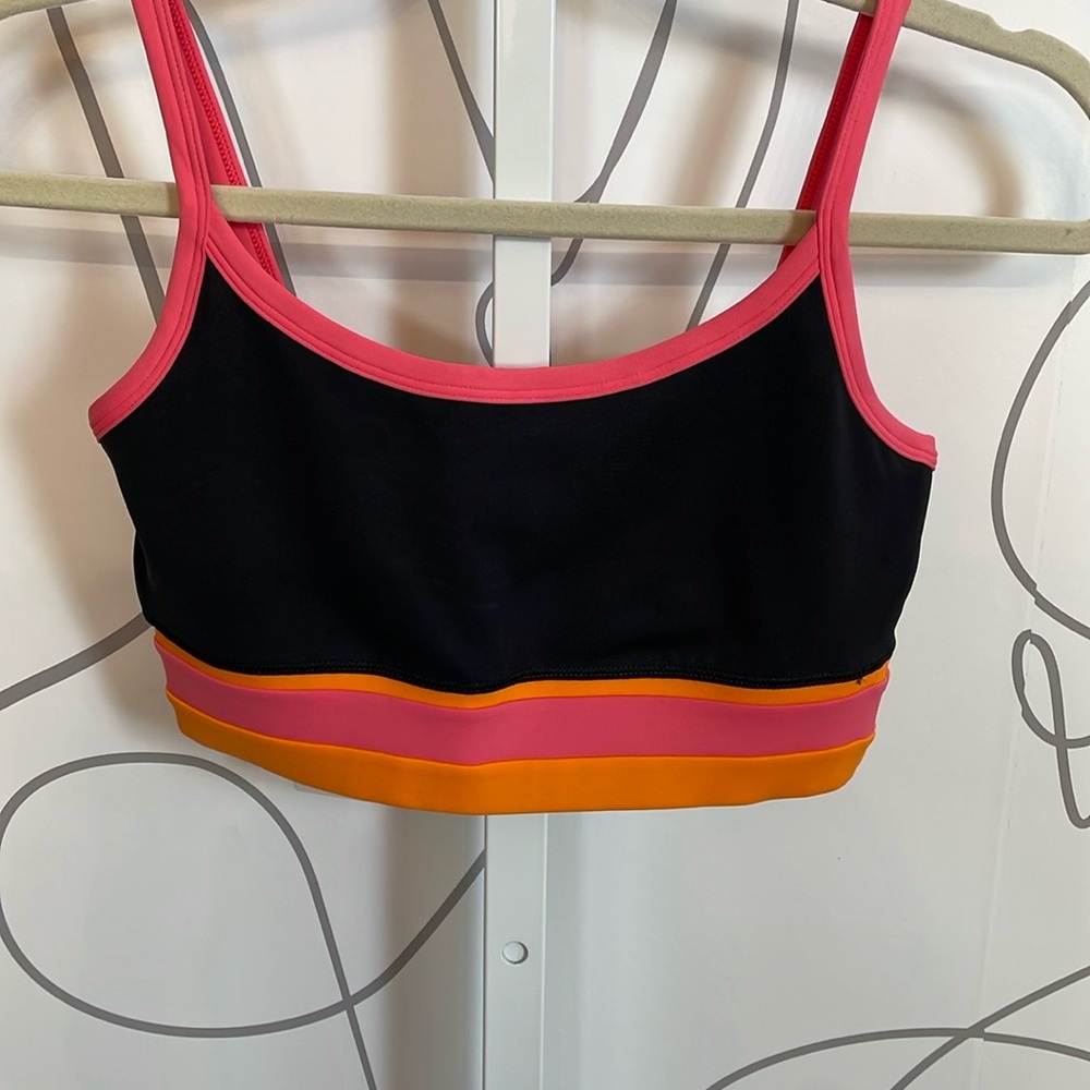 Nordstrom IVL- Sports-bra Bra with Pink and Orange Accents size 4